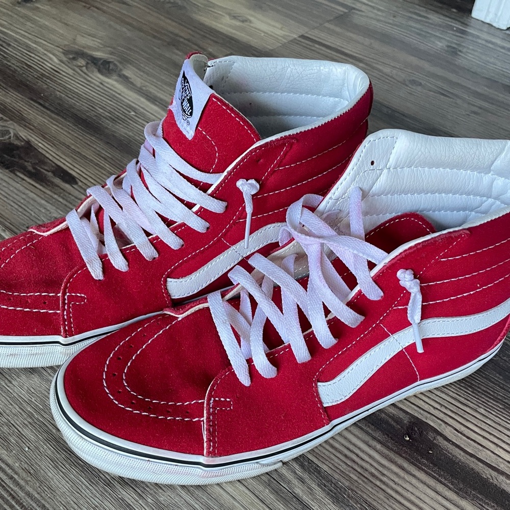 Mens Hi Top Red Vans